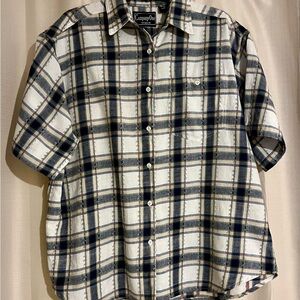 Company One Women’s Short Sleeve Button-Up Plaid Shirt – Size 1X